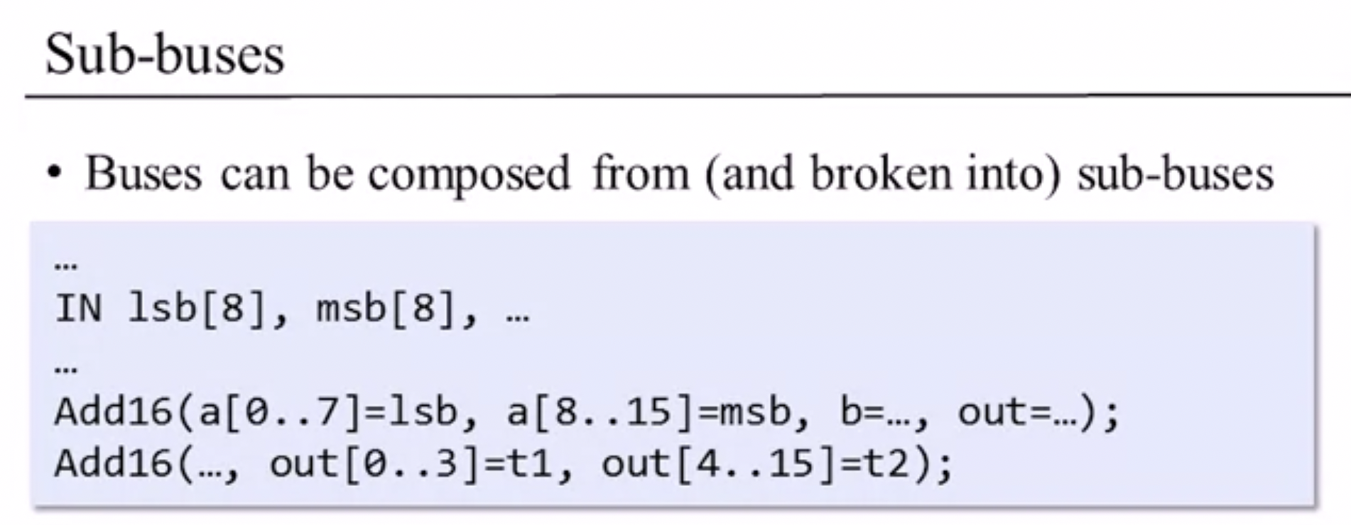 subBuses